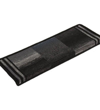 Treppenmatten Selbstklebend 15 Stk. 65x21x4 cm Schwarz und Grau