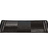 Treppenmatten Selbstklebend 15 Stk. 65x21x4 cm Schwarz und Grau