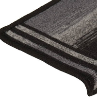 Treppenmatten Selbstklebend 15 Stk. 65x21x4 cm Schwarz und Grau