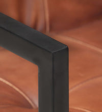 Freischwinger 4 Stk. Braun Echtleder