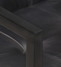 Freischwinger 4 Stk. Schwarz Echtleder