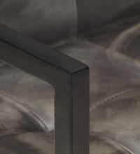 Freischwinger 4 Stk. Grau Echtleder