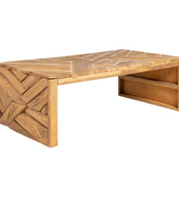 Couchtisch Erosion Teak Massivholz 110x35x38 cm