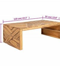 Couchtisch Erosion Teak Massivholz 110x35x38 cm