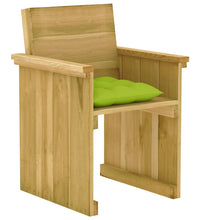 7-tlg. Garten-Essgruppe mit Kissen Imprägniertes Kiefernholz