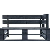 Garten-Ecksofa aus Paletten Schwarz Imprägniertes Kiefernholz