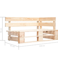 Outdoor-Ecksofa Paletten Kiefernholz Imprägniert