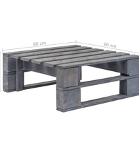 6-tlg. Paletten-Lounge-Set Grau Imprägniertes Kiefernholz