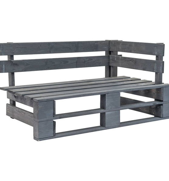 6-tlg. Paletten-Lounge-Set Grau Imprägniertes Kiefernholz