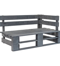 6-tlg. Paletten-Lounge-Set Grau Imprägniertes Kiefernholz