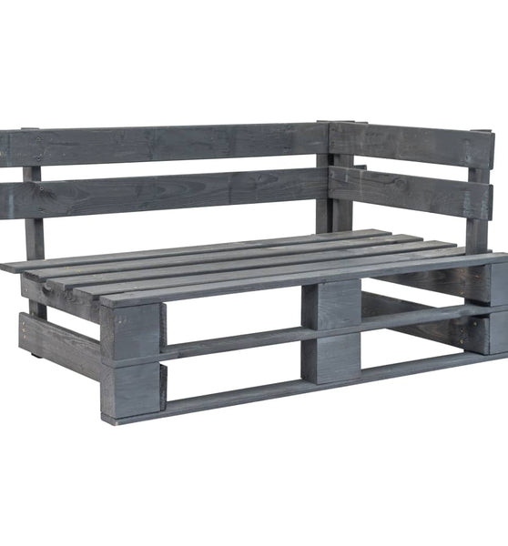 6-tlg. Paletten-Lounge-Set Grau Imprägniertes Kiefernholz