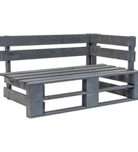 6-tlg. Paletten-Lounge-Set Grau Imprägniertes Kiefernholz
