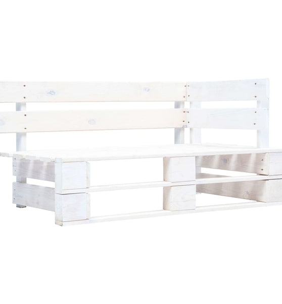6-tlg. Paletten-Lounge-Set Weiß Imprägniertes Kiefernholz