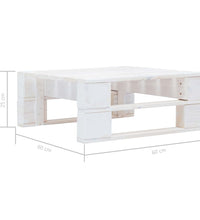 6-tlg. Paletten-Lounge-Set Weiß Imprägniertes Kiefernholz