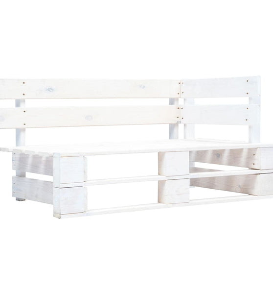 6-tlg. Paletten-Lounge-Set Weiß Imprägniertes Kiefernholz