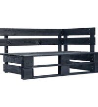 6-tlg. Paletten-Lounge-Set Schwarz Imprägniertes Kiefernholz