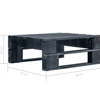 6-tlg. Paletten-Lounge-Set Schwarz Imprägniertes Kiefernholz