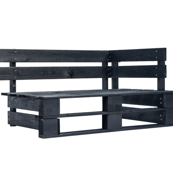 6-tlg. Paletten-Lounge-Set Schwarz Imprägniertes Kiefernholz