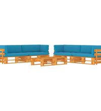 6-tlg. Paletten-Lounge-Set Honigbraun Imprägniertes Kiefernholz