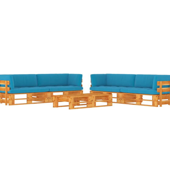 6-tlg. Paletten-Lounge-Set Honigbraun Imprägniertes Kiefernholz