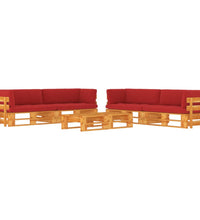 6-tlg. Paletten-Lounge-Set Honigbraun Imprägniertes Kiefernholz