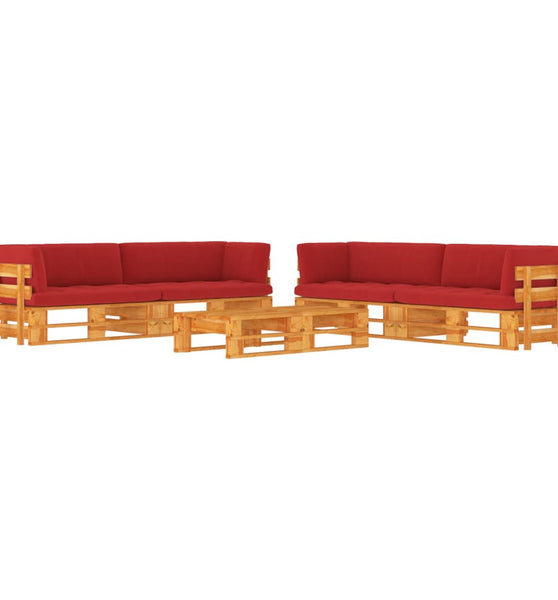 6-tlg. Paletten-Lounge-Set Honigbraun Imprägniertes Kiefernholz