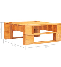 6-tlg. Paletten-Lounge-Set Honigbraun Imprägniertes Kiefernholz