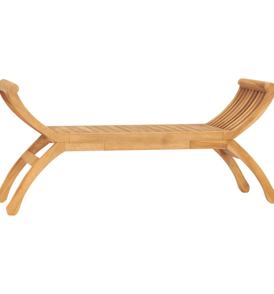 Gartenbank 126 cm Massivholz Teak