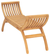 Gartenbank 126 cm Massivholz Teak