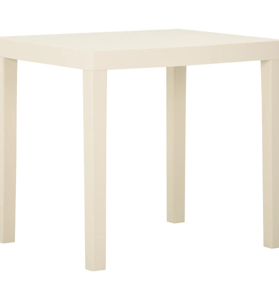 Gartentisch Weiß 79x65x72 cm Kunststoff