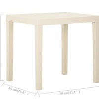 Gartentisch Weiß 79x65x72 cm Kunststoff