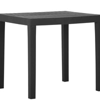 Gartentisch Grau 79x65x72 cm Kunststoff