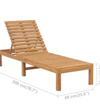 Sonnenliege Massivholz Teak