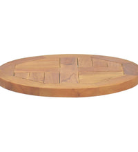 Tischplatte Massivholz Teak Rund 2,5 cm 40 cm