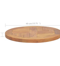 Tischplatte Massivholz Teak Rund 2,5 cm 40 cm