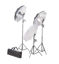 Fotostudio-Set mit Lampen, Schirmen, Hintergrund & Reflektor