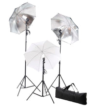 Fotostudio-Set mit Lampen, Schirmen, Hintergrund & Reflektor