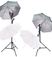 Fotostudio-Set Softbox-Lampen, Schirm, Hintergrund, Reflektor