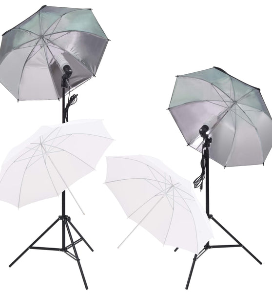 Fotostudio-Set Softbox-Lampen, Schirm, Hintergrund, Reflektor