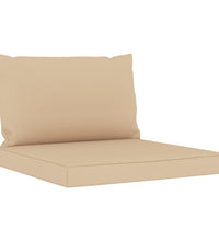 6-tlg. Garten-Lounge-Set mit Beige Kissen