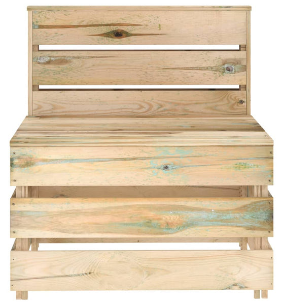 Garten-Mittelsofa aus Paletten Kiefernholz Imprägniert