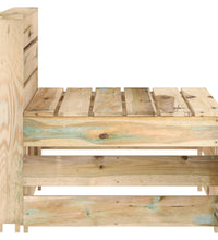 Garten-Mittelsofa aus Paletten Kiefernholz Imprägniert