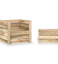 2-tlg. Garten-Lounge-Set aus Paletten Imprägniertes Kiefernholz