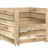 2-tlg. Garten-Lounge-Set aus Paletten Imprägniertes Kiefernholz