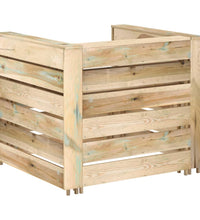 2-tlg. Garten-Lounge-Set aus Paletten Imprägniertes Kiefernholz