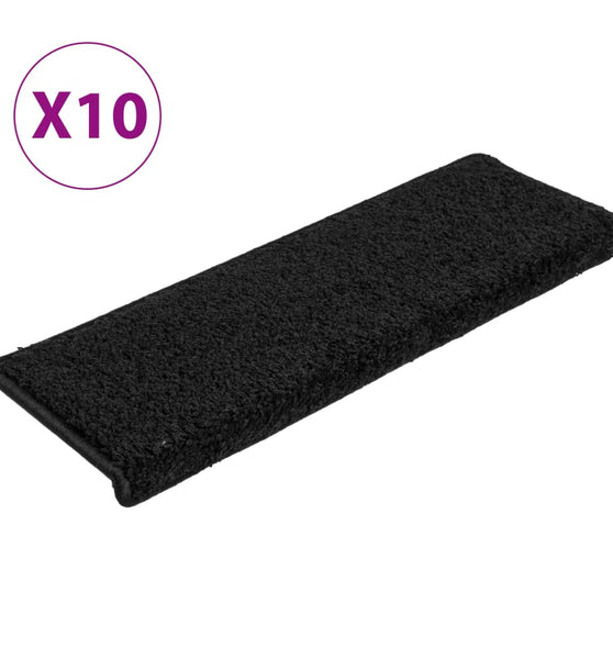 Stufenmatten 10 Stk. 65x21x4 cm Schwarz