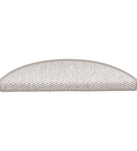 Treppenmatten Selbstklebend Sisal-Look 15 Stk. 56x17x3 Platina