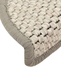 Treppenmatten Selbstklebend Sisal-Look 15 Stk. 56x17x3 Platina