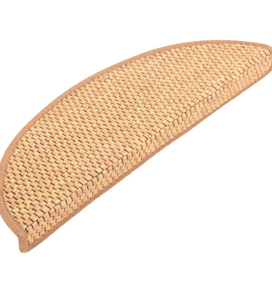 Treppenmatten Selbstklebend Sisal-Look 15 Stk. 56x17x3 cm Sisal