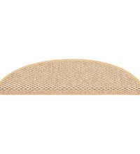 Treppenmatten Selbstklebend Sisal 15 Stk. 56x17x3 cm Hellbeige